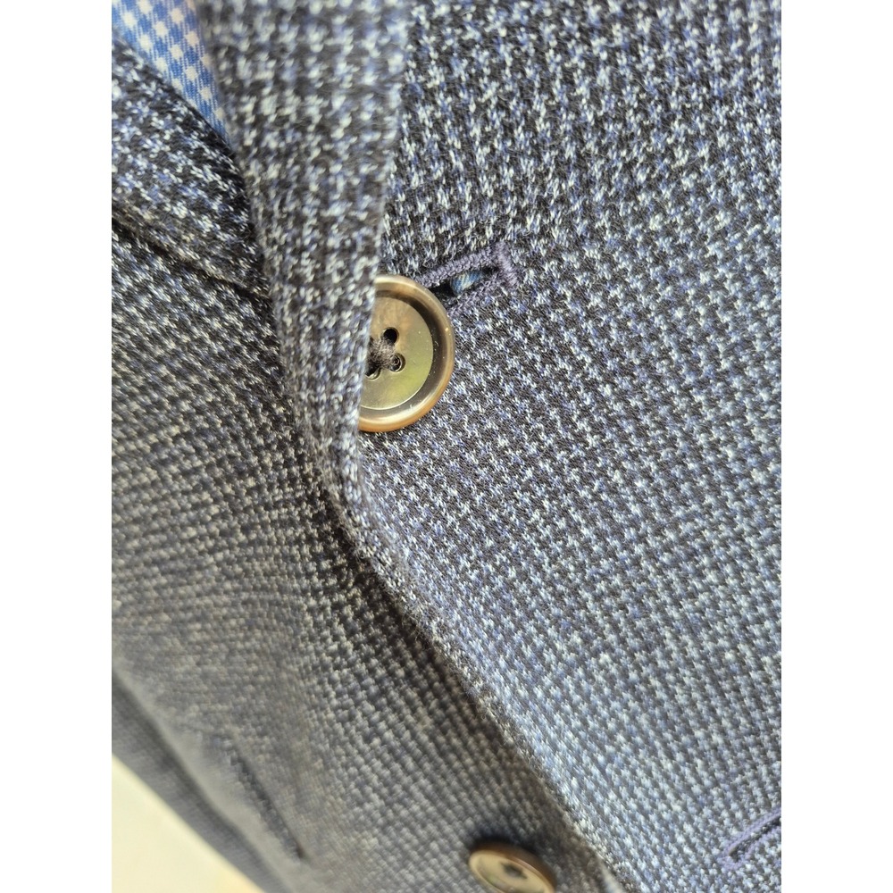 Bonobos Mens 36S Tailored Fit Blue Grey Knit Blazer Sport Coat Cotton Blend‎ - Picture 6 of 10